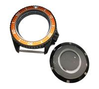 ROUHO 42mm Reloj Modificación Kit Ajuste para Japonés Calibre NH35 NH36 3.8 Corona Posición, Negro Anillo Capítulo Caja Reloj con Inserto Bisel para Seiko SKX007-K