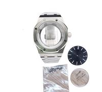 ROUHO 42mm Reloj Modificación Partes, Acero Inoxidable Octagonal Caja & Brazalete Kit Ajuste para Movimiento NH35 NH36, con 31,8mm Esfera Reloj Manos para Audemars Piguet Royal Oak-D