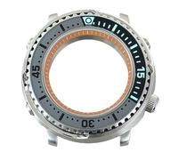 ROUHO 43,3mm Blindado Buceo Reloj Modding Caja Ajuste para Movimiento NH34 NH35 NH36 NH38, Acero Inoxidable Armadura Luminoso Inserto Bisel Reloj Modificación Kit para Seiko Prospex Tuna-E