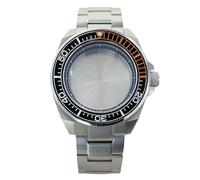 ROUHO 43,5mm Reloj Modding Caja + Brazalete con Cerámica Inserto Bisel, Ajuste para Movimiento NH35 NH36 4R36 28,5mm Esfera, Acero Inoxidable Reloj Modificación Kit para Seiko Prospex Samurai-G