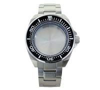 ROUHO 43,5mm Reloj Modding Caja + Brazalete con Cerámica Inserto Bisel, Ajuste para Movimiento NH35 NH36 4R36 28,5mm Esfera, Acero Inoxidable Reloj Modificación Kit para Seiko Prospex Samurai-E