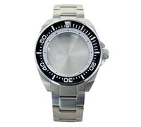 ROUHO 43,5mm Reloj Modding Caja + Brazalete con Cerámica Inserto Bisel, Ajuste para Movimiento NH35 NH36 4R36 28,5mm Esfera, Acero Inoxidable Reloj Modificación Kit para Seiko Prospex Samurai-A