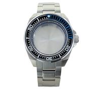 ROUHO 43,5mm Reloj Modding Caja + Brazalete con Cerámica Inserto Bisel, Ajuste para Movimiento NH35 NH36 4R36 28,5mm Esfera, Acero Inoxidable Reloj Modificación Kit para Seiko Prospex Samurai-H