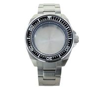 ROUHO 43,5mm Reloj Modding Caja + Brazalete con Cerámica Inserto Bisel, Ajuste para Movimiento NH35 NH36 4R36 28,5mm Esfera, Acero Inoxidable Reloj Modificación Kit para Seiko Prospex Samurai-F