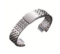 ROUHO Accesorios Brazalete de Reloj Acero Inoxidable Liberación Rápida Hebilla Desplegable Reemplazo Piezas Correa Reloj-Plata 3 20mm