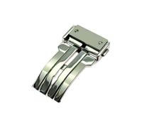 ROUHO Acero Inoxidable Cierre Despliegue Reloj Hebilla Repuesto Reloj Accesorio Reparación para Hublot Big Bang-Plata 24mm