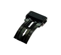 ROUHO Acero Inoxidable Cierre Despliegue Reloj Hebilla Repuesto Reloj Accesorio Reparación para Hublot Big Bang-Negro 20mm