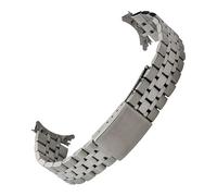 ROUHO Acero Inoxidable Reemplazo Banda de Reloj Accesorios Asas Curvas Brazalete Reloj Compatible con Tudor Prince & Princess-Plata 20mm