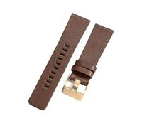 ROUHO Ajustable Premium Cuero Correa Reloj - 28mm Hecha Mano Texturizada Pulsera Reloj para Diesel DZ4197 DZ1228