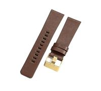 ROUHO Ajustable Premium Cuero Correa Reloj - 28mm Hecha Mano Texturizada Pulsera Reloj para Diesel DZ4197 DZ1228