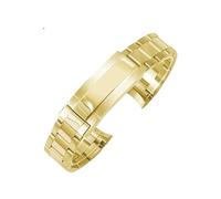 ROUHO Brazalete de Reloj Acero Inoxidable 316L Pulsera Ajustable Cierre Desplegable para Rolex Daytona Sub-Oro 20mm