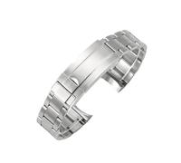 ROUHO Brazalete de Reloj Acero Inoxidable 316L Pulsera Ajustable Cierre Desplegable para Rolex Daytona Sub-Plata Mate 21mm