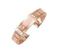 ROUHO Brazalete de Reloj Acero Inoxidable 316L Pulsera Ajustable Cierre Desplegable para Rolex Daytona Sub-Oro Rosa 20mm
