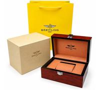 ROUHO Caja de Reloj con Veta de Madera Expositor de Reloj Individual con Soporte Acolchado con Interior Acolchado Borde Pulido para Breitling Classic AVI
