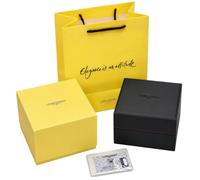 ROUHO Caja de Reloj de Madera Maciza Estuche de Reloj Individual con Cojín Suave Apertura con Bisagra Superficie Texturizada Base Compacta para Longines Master Collection