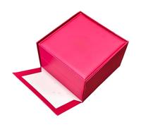 ROUHO Caja Exhibición Relojes Polipiel Roja Detalle Hilo Núcleo Madera Cojín Terciopelo Almacenamiento para Swiss Watch Box