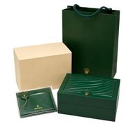 ROUHO Caja Organizadora Relojera Soporte Relojero de Madera Verde Estuche Individual de Pulsera Forro Suave Crema Caja Exterior para Rolex GMT-Master II