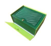 ROUHO Caja para Reloj Verde Diseño Ondas Madera Maciza Estuche Almacenamiento Terciopelo Soporte para Rolex Polar