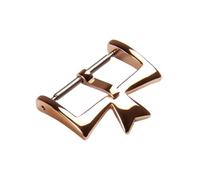 ROUHO Cierre Repuesto de Pulsera de Cuero Hebilla Mariposa Acero Inoxidable Cierre con Pasador Accesorios de Reloj para VACHERON Constantin - Oro Rosa A 14mm