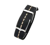 ROUHO Clásica 22mm Nylon Correa Reloj Suave & Cómoda Secado Rápido Repuesto Pulsera Reloj para Tudor Black Bay Red-#6