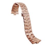 ROUHO Correa Acero Inoxidable 7mm 8mm Pulsera Metal Recambio Integrada Liberación Rápida Plata para Vacheron Constantin Overseas 470 450 - Oro Rosa 8mm