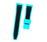 ROUHO Correa de Caucho Impermeable, Repuesto de Silicona Suave Sofisticada para IWC Mark XVIII Le Petit Prince-Azul 21mm