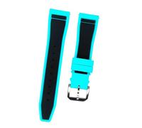 ROUHO Correa de Caucho Impermeable, Repuesto de Silicona Suave Sofisticada para IWC Mark XVIII Le Petit Prince-Azul + Plata Hebilla 21mm