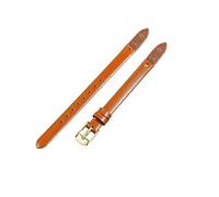 ROUHO Correa de Reloj Repuesto Atornillable, Banda de Cuero Genuino Mujer para Fossil Virginia ES3861 ES3269 ES3284 ES3282 ES3405 ES3921-Marrón + Oro Hebilla