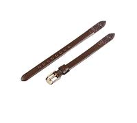 ROUHO Correa de Reloj Repuesto Atornillable, Banda de Cuero Genuino Mujer para Fossil Virginia ES3861 ES3269 ES3284 ES3282 ES3405 ES3921-Café + Oro Rosa Hebilla