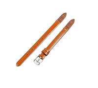 ROUHO Correa de Reloj Repuesto Atornillable, Banda de Cuero Genuino Mujer para Fossil Virginia ES3861 ES3269 ES3284 ES3282 ES3405 ES3921-Marrón + Plata Hebilla