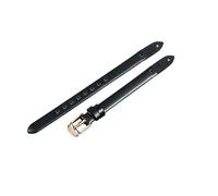 ROUHO Correa de Reloj Repuesto Atornillable, Banda de Cuero Genuino Mujer para Fossil Virginia ES3861 ES3269 ES3284 ES3282 ES3405 ES3921-Negro + Oro Rosa Hebilla