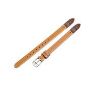 ROUHO Correa de Reloj Repuesto Atornillable, Banda de Cuero Genuino Mujer para Fossil Virginia ES3861 ES3269 ES3284 ES3282 ES3405 ES3921-Marrón Claro + Plata Hebilla