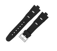 ROUHO Correa de Reloj Silicona Suave Impermeable Pulsera Goma con Hebilla de Pin para Bulgari DP42C14SVDGMT