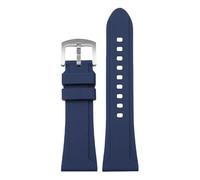 ROUHO Correa Deportiva de Silicona Flexible con Hebilla de Espiga, Repuesto Transpirable para Hombre y Mujer para Panerai-Azul Oscuro 26mm