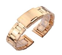 ROUHO Correa Reloj Acero Inoxidable Pulsera Metal Recambio Macizo Eslabones 16mm-30mm Extremo Recto para Sevenfriday - Dorado 22mm