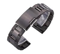 ROUHO Correa Reloj Acero Inoxidable Pulsera Metal Recambio Macizo Eslabones Extremo Recto Plateado para SevenFriday - Negro 20mm