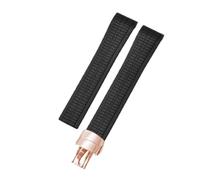 ROUHO Correa Silicona 21mm Brazalete Goma Reloj Impermeable Cierre Desplegable Acero Inoxidable Hebilla Suave para Patek Philippe Aquanaut A3