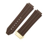 ROUHO Correa Silicona 26mm x 19mm Brazalete Goma Reloj Impermeable Cierre Desplegable Acero Inoxidable Hebilla Suave para Hublot Big Bang Collection C3