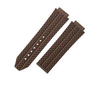 ROUHO Correa Silicona 26mm x 19mm Brazalete Goma Reloj Impermeable Cierre Desplegable Acero Inoxidable Hebilla Suave para Hublot Big Bang Collection C1