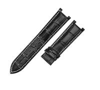 ROUHO Cuero Genuino Pulsera Reloj Duradera & Cómoda Hombre Correa Reloj Asas Contorneadas para Gucci Interlocking YA1332-Negro 1 20x11mm