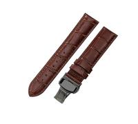 ROUHO Duradera 18mm Cuero Genuino Correa Reloj Versátil Repuesto Muñequera Pulsera Reloj para Tissot Le Locle T41 T006 T049407A-Marrón + Negro Hebilla