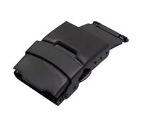 ROUHO Duradera Correa Reloj Hebilla Desplegable Acero Inoxidable Doble Botón Pulsador Mariposa Cierre Desplegable para Casio EF/EFR/MTP-Negro 18mm