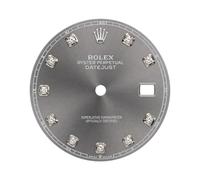 ROUHO Esfera Acero Inoxidable Cara Metal Reloj 2824 2836 Movimiento 31mm Fluorescente Indicador Fecha Reemplazo Pieza Repuesto Recambio para Rolex Datejust