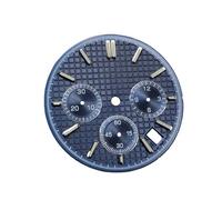 ROUHO Esfera Cronógrafo Waffle 31.8mm Texturizada con Ventana Fecha, Cara Reloj de Modificación con Piezas para Seiko VK63 Movement-C3