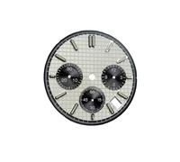 ROUHO Esfera Cronógrafo Waffle 31.8mm Texturizada con Ventana Fecha, Cara Reloj de Modificación con Piezas para Seiko VK63 Movement-C5