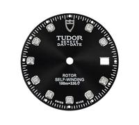 ROUHO Esfera de Acero Inoxidable Calibre 2824 Reparación Esfera de Metal 29mm Ventana Fecha Modding Recambio para Tudor Classic Collection - A5