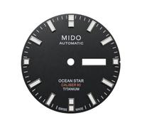 ROUHO Esfera Reloj Acero Inoxidable 2834 2836 Movimiento Dial Metálico 33mm Luminosa Día Fecha Reemplazo Componente Reparación para Mido Ocean Star - A5