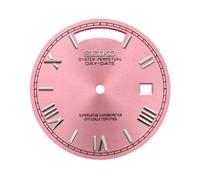 ROUHO Esfera Reloj Acero Inoxidable Dial Metálico 8285 Movimiento Ventana Día Fecha 31mm Reparación Repuesto para Seiko - A8