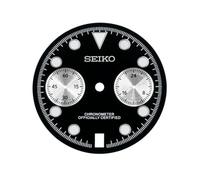 ROUHO Esfera Reloj Acero Inoxidable VK63 VK64 Movimiento Cronógrafo Dial Metálico 29,5mm Luminosa Reparación Componente Recambio para Seiko - A2