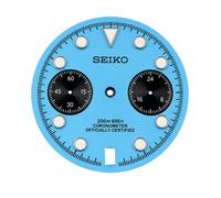 ROUHO Esfera Reloj Acero Inoxidable VK63 VK64 Movimiento Cronógrafo Dial Metálico 29,5mm Luminosa Reparación Componente Recambio para Seiko - A8